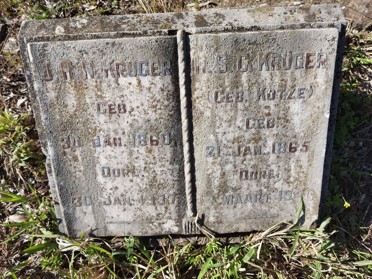 KRUGER J.H.N. 1860-1937 &amp; H.S.C. KOTZE 1865-1940