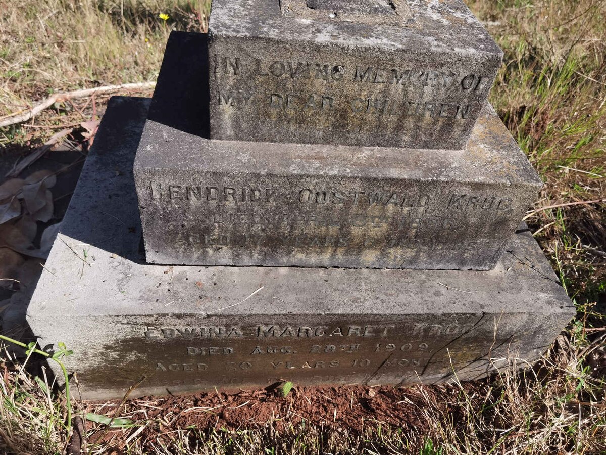 KROG Hendrick Oostwald -1896 :: KROG Edwina Margaret -1909