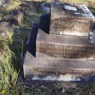 KING Robert Macfarland -1903