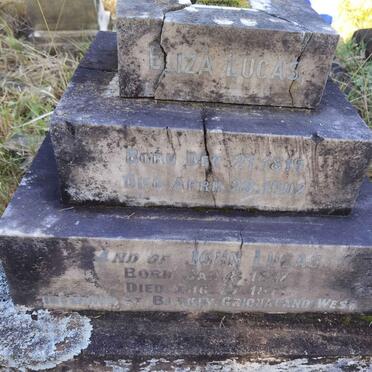LUCAS Eliza 1819-1902 :: LUCAS John 1817-1871