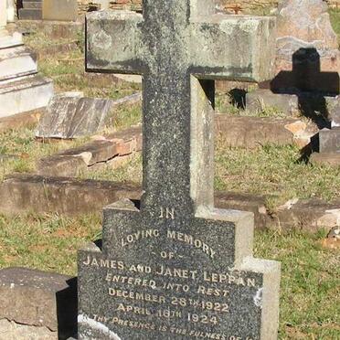 LEPPAN James -1922 &amp; Janet -1924