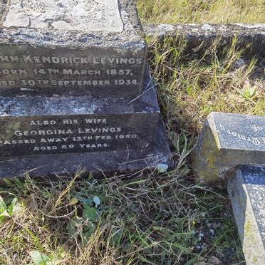 LEVINGS John Kendrick 1857-1934 &amp; Georgina -1950