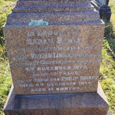 LUCAS Sarah Maria -1879 :: LUCAS Philip Bisset -1834