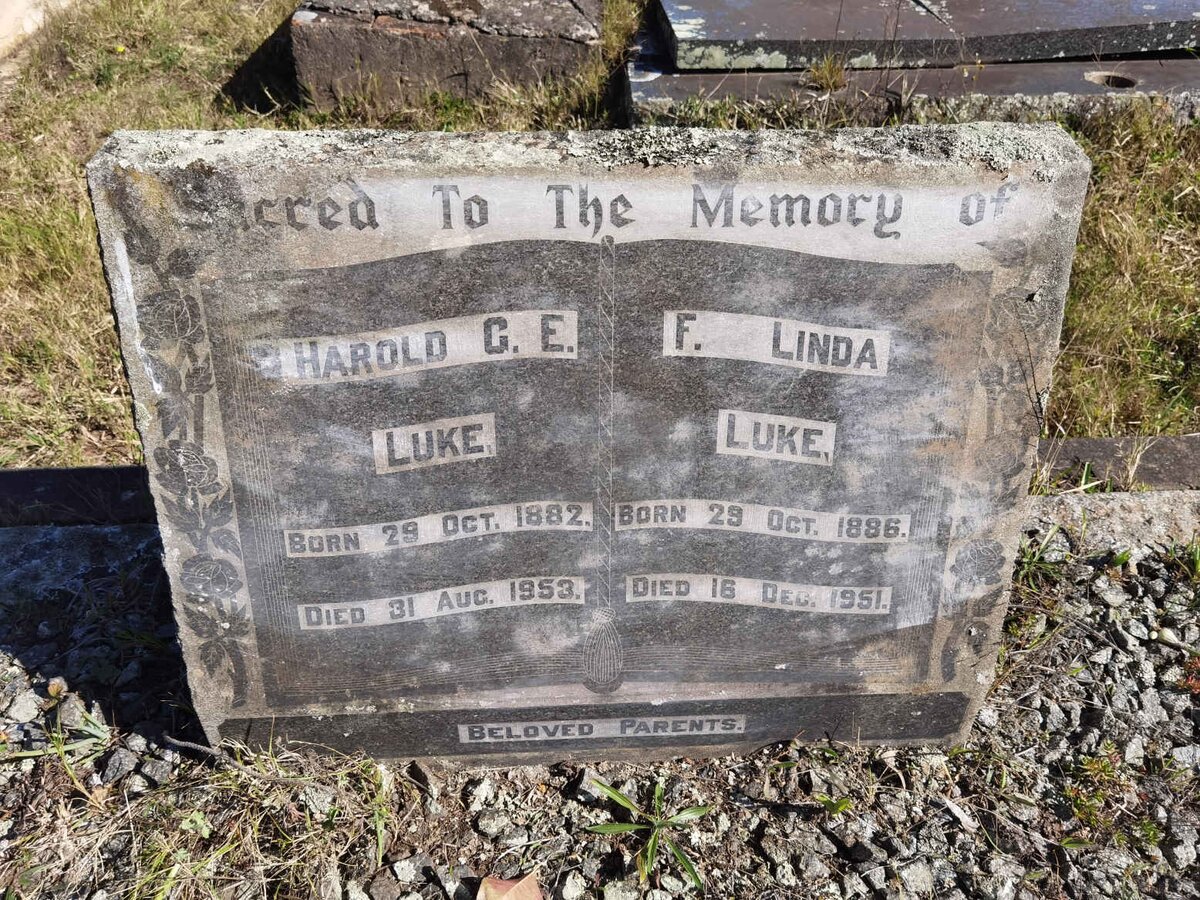 LUKE Harold G.E. 1882-1953 &amp; F. Linda 1886-1951