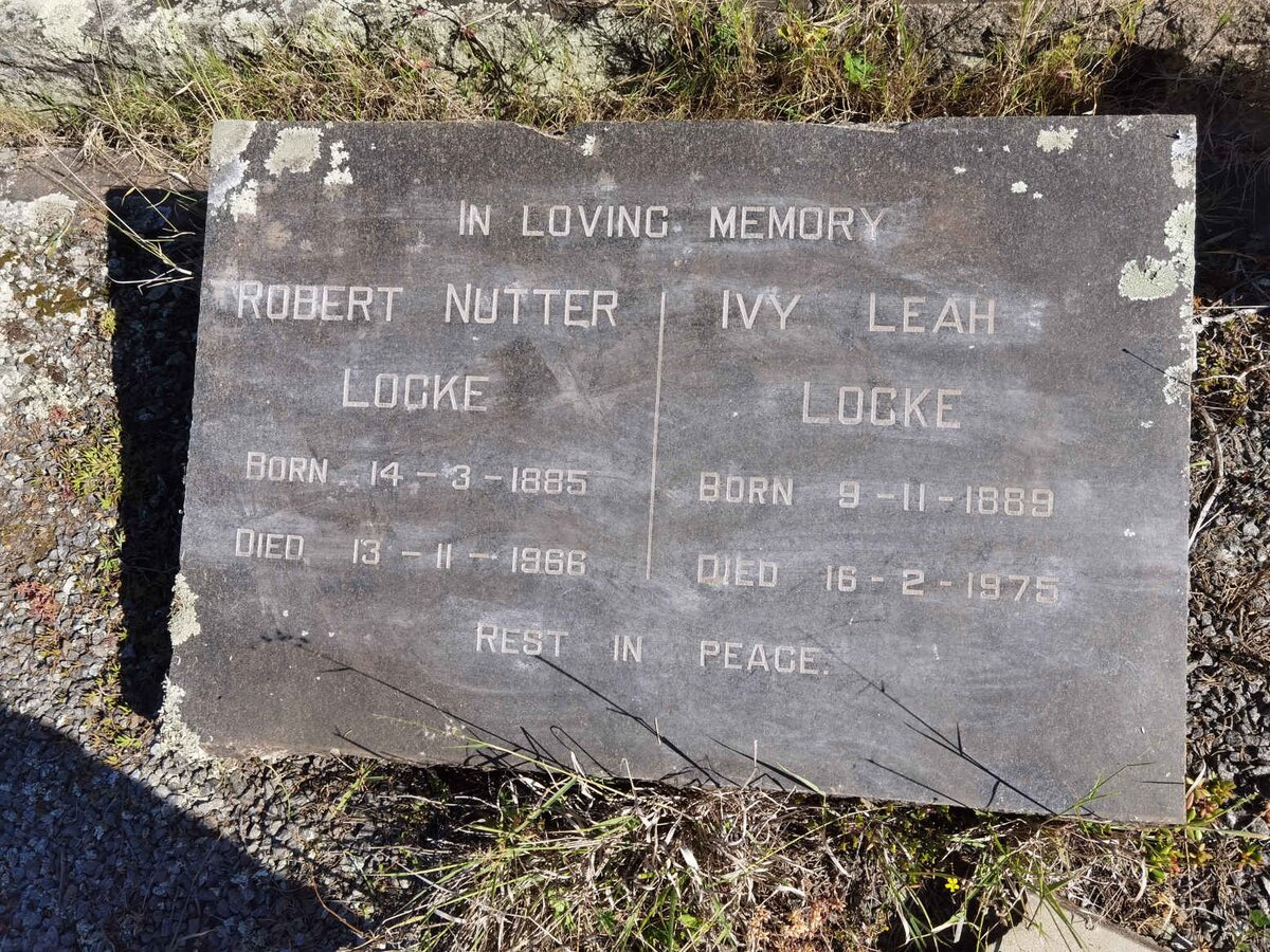LOCKE Robert Nutter 1885-1966 &amp; Ivy Leah 1889-1975