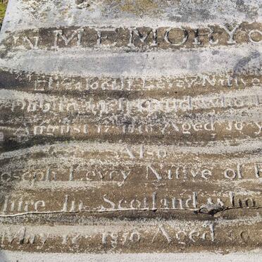 LEVEY Joseph -1850 &amp; Elizabeth -1846