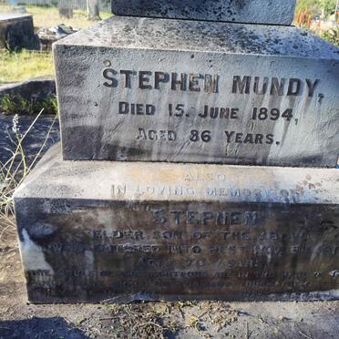MUNDY Stephen -1894 :: MUNDY Stephen -1911