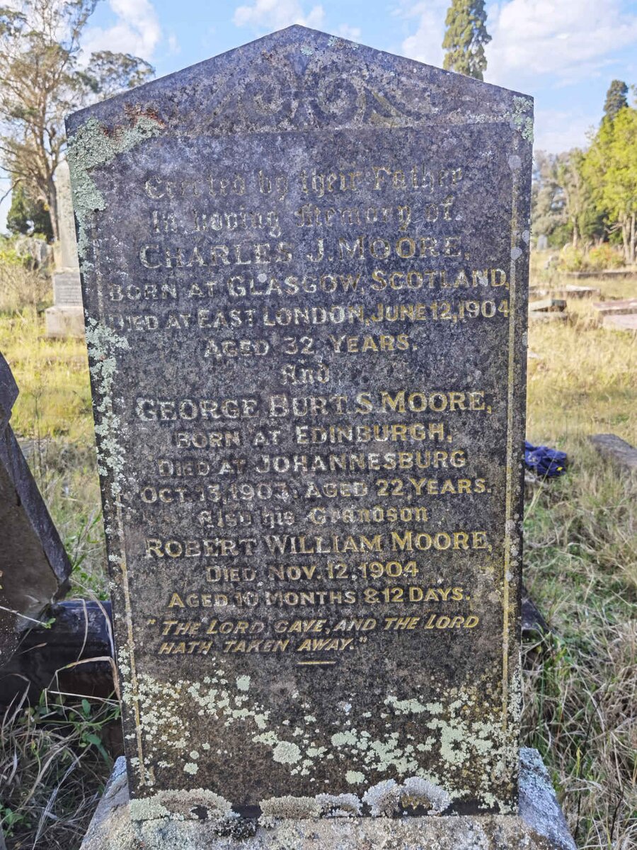 MOORE Charles J. -1904 :: MOORE George Burt S. -1903 :: MOORE Robert William -1904