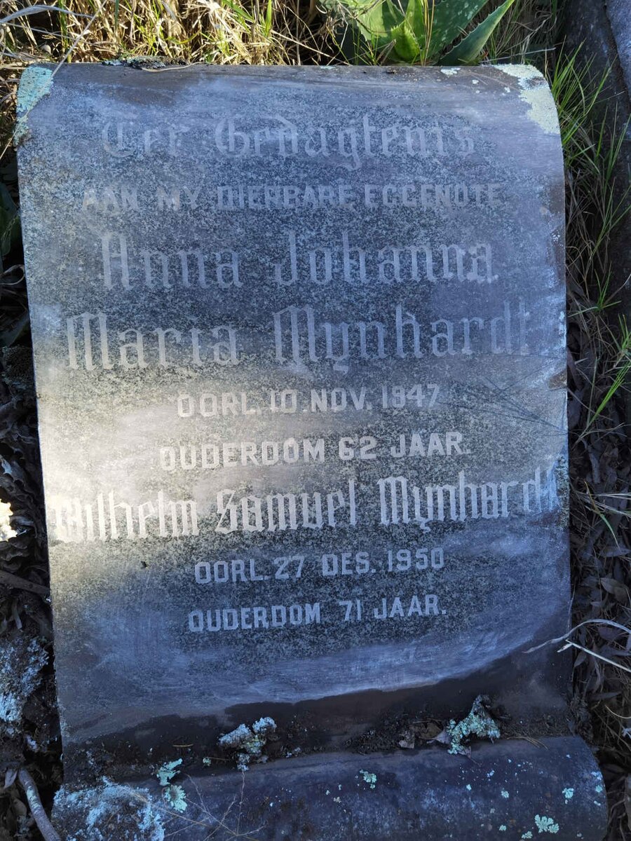 MYNHARDT Wilhelm Samuel -1950 &amp; Anna Johanna Maria -1947