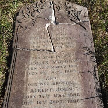 MAUGHAN Thomas 1845-1902 & Lydia 1855-1915 :: MAUGHAN Albert John 1886-1886