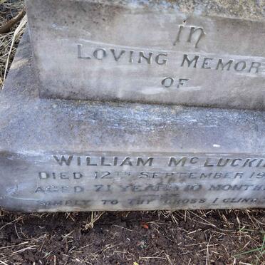 MCLUCKIE William -1912