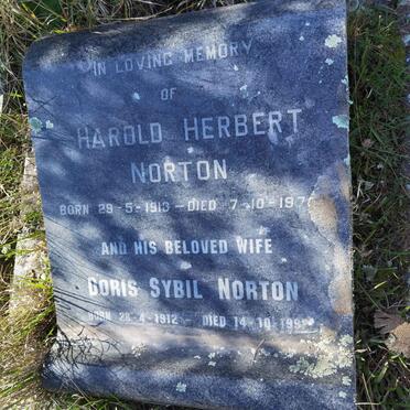 NORTON Harold Herbert 1913-1979 &amp; Doris Sybil 1912-199?