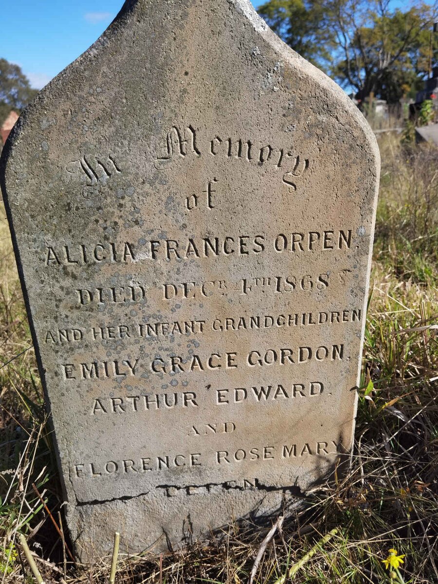 ORPEN Alicia Frances -1868 :: ORPEN Emily Grace Gordon :: ORPEN Arthur Edward :: ORPEN Florence Rosemary