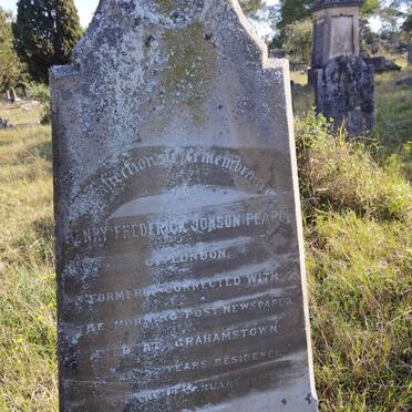 PEARCE Henry Frederick Jonson -1881