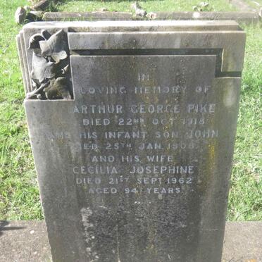 PIKE Arthur George -1918 &amp; Cecilia Josephine -1962 :: PIKE John -1908