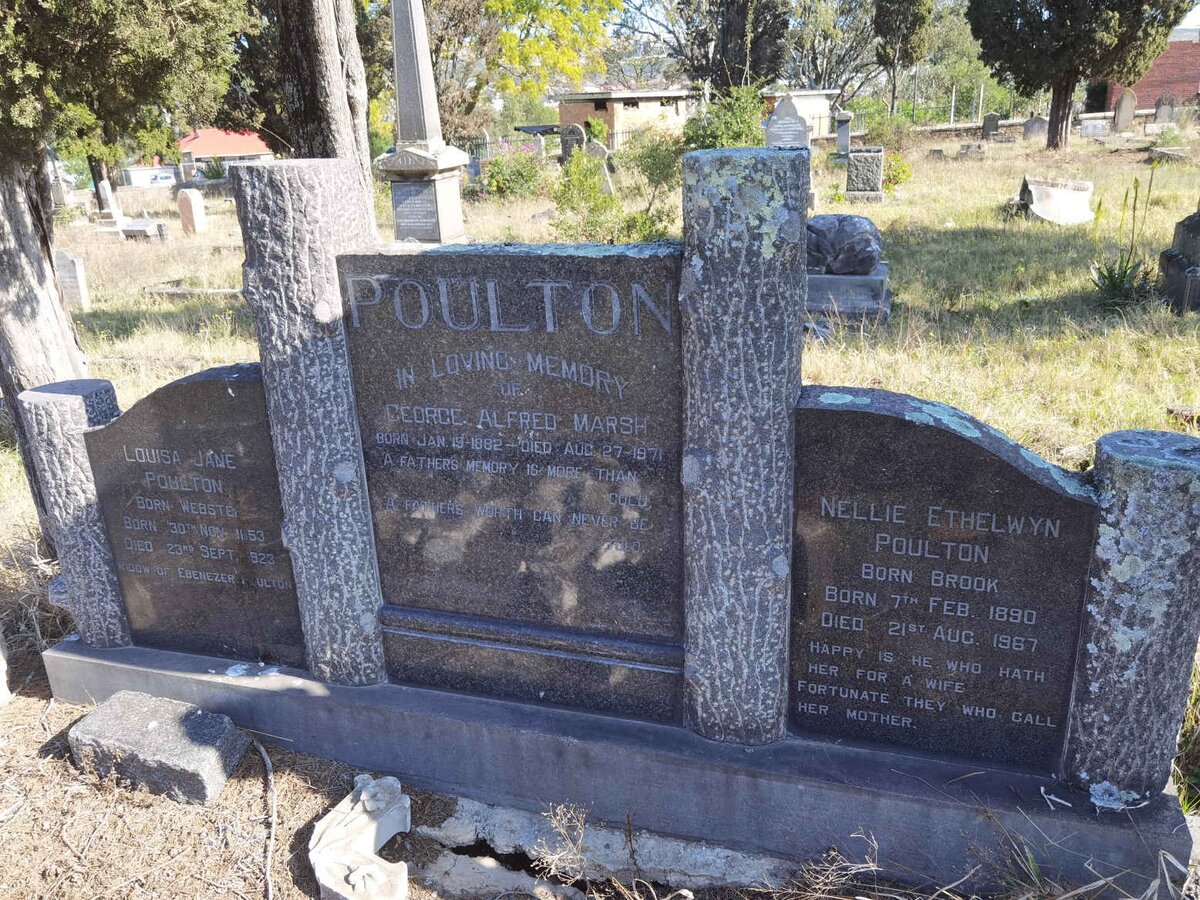 POULTON Louisa Jane nee WEBSTER 1853-1923 :: POULTON George Alfred Marsh 1882-1971 :: POULTON Nellie Ethelwyn nee BROOK 1890-1967