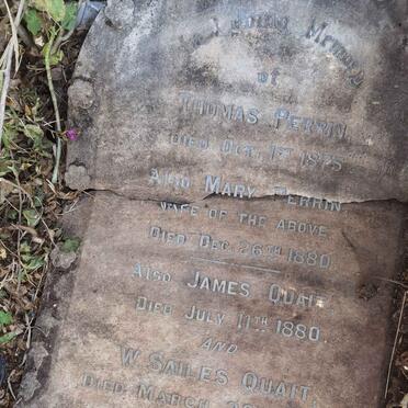 PERRIN Thomas -1875 & Mary -1880 :: QUAIT James -1880 :: QUAIT W. Sailes -1898