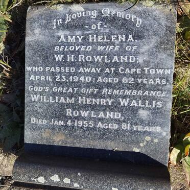 ROWLAND William Henry Wallis -1955 &amp; Amy Helena -1940