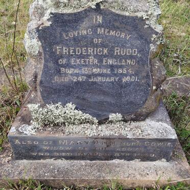RUDD Frederick 1854-1901 &amp; Mary Ann GOWIE -1930