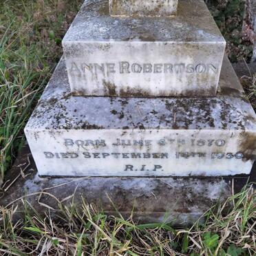 ROBERTSON Anne 1870-1939