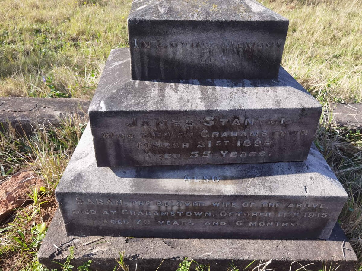 STANTON James -1898 &amp; Sarah -1915