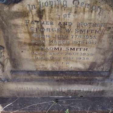 SMITH George W. 1855-1917 &amp; Naomi 1858-1938