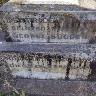 SUGDEN Beatrice Helen 1873-1923