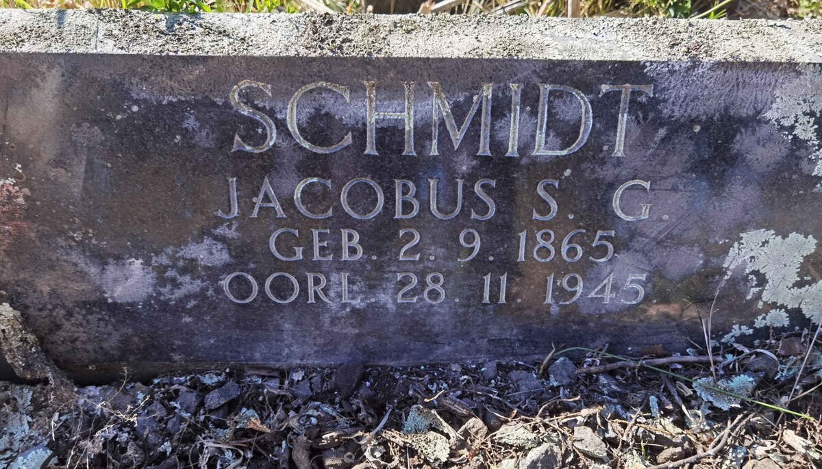 SCHMIDT Jacobus S.G. 1865-1945