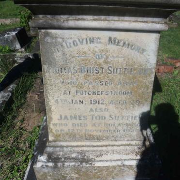 SUTTIE Thomas Buist -1912 :: SUTTIE James Tod -1925