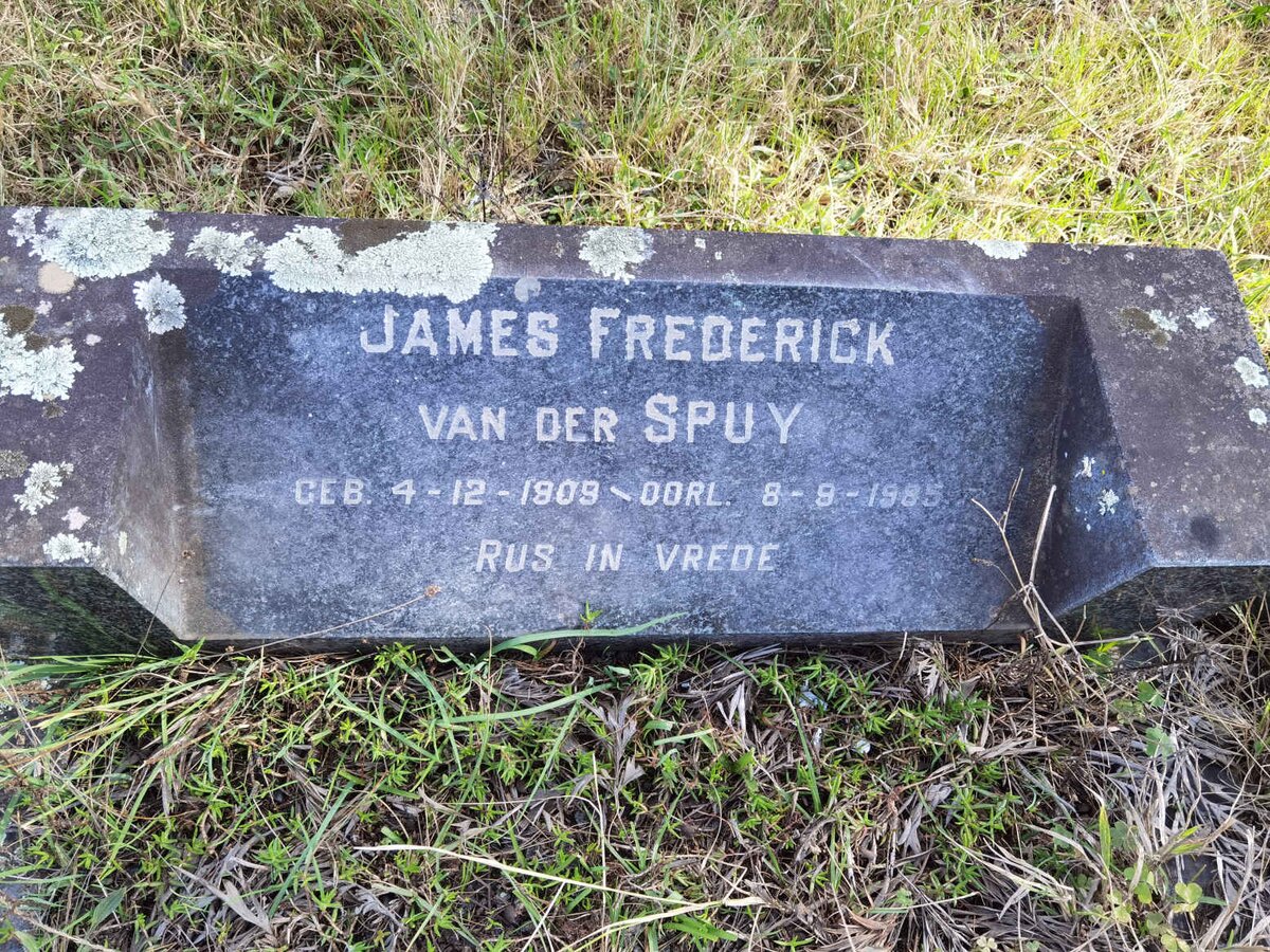 SPUY James Frederick, van der 1909-1985