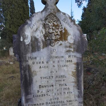 SMITH Harriet JONSON -1888 :: SMITH Violet Mabel -1914 :: SMITH Edward Barrodel -1918