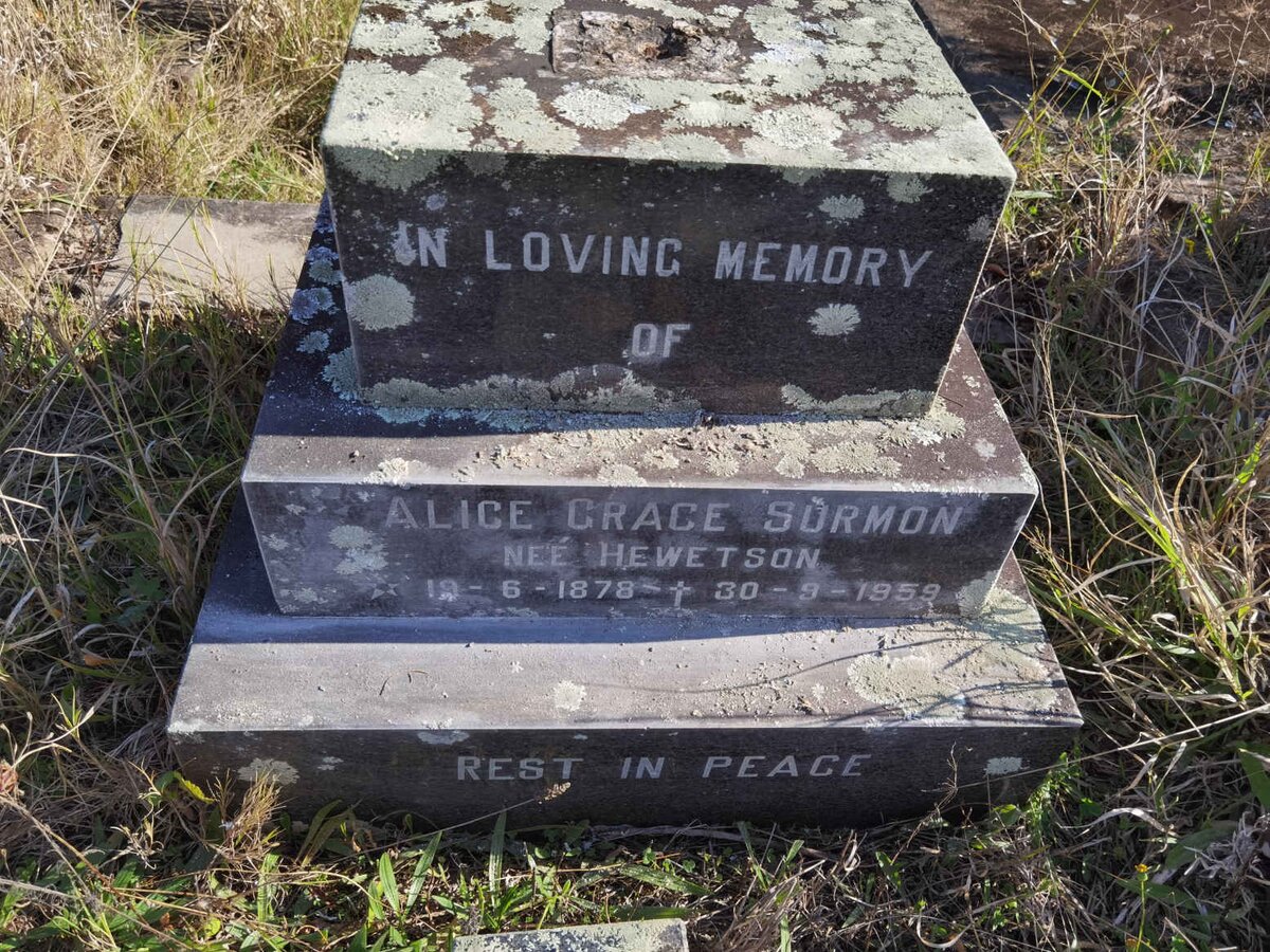 SURMON Alice Grace nee HEWITSON 1878-1959