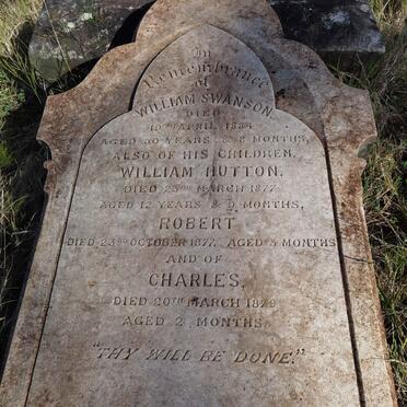 SWANSON William -1884 :: SWANSON William Hutton -1877 :: SWANSON Robert -1877 :: SWANSON Charles -1879