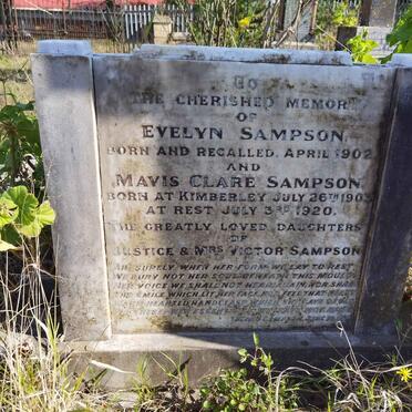 SAMPSON Evelyn -1902 :: SAMPSON Mavis Clare 1903-1920
