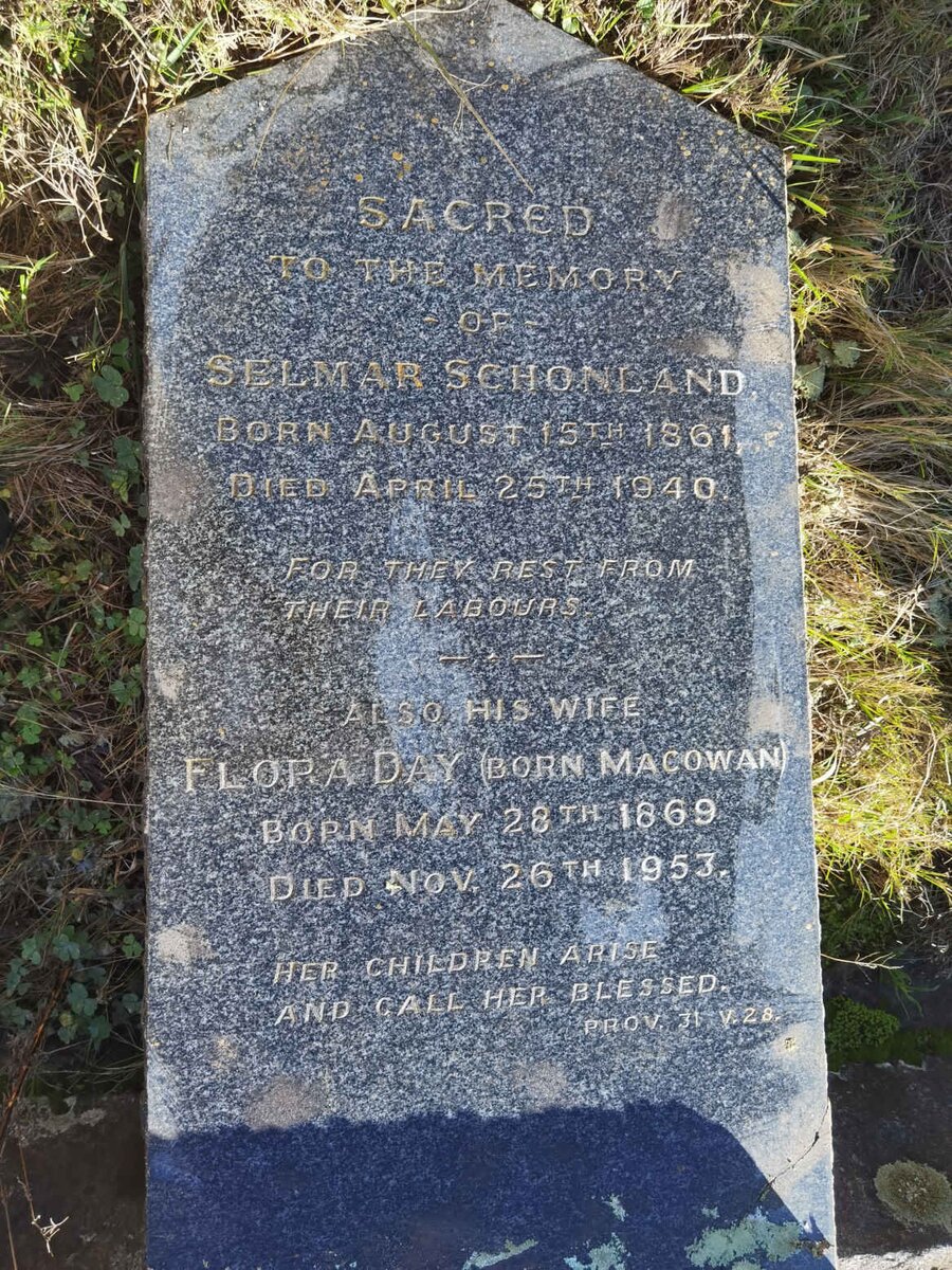 SCHONLAND Selmar 1861-1940 &amp; Flora Day MACOWAN 1869-1953