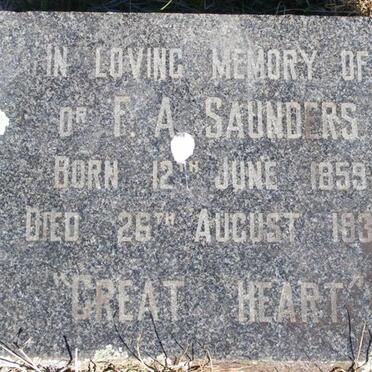 SAUNDERS F.A. 1859-1934