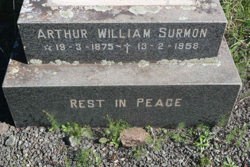 SURMON Arthur William 1875-1958