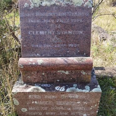 STANTON Clement -1931 &amp; Mary Robertson -1914 :: BRINK Mauge Bernice nee STANTON -1967