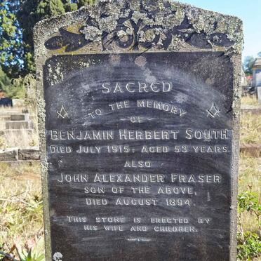 SOUTH Benjamin Herbert -1915 :: SOUTH John Alexander Fraser -1894