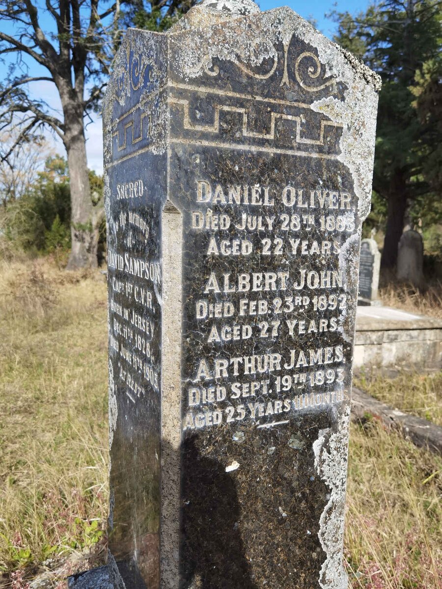 SAMPSON Daniel Oliver -1883 :: SAMPSON Albert John -1892 :: SAMPSON Arthur James -1893 _2