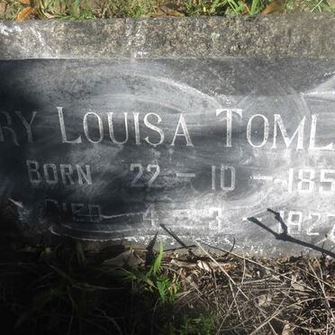 TOMLINSON Mary Louisa 1859-1927