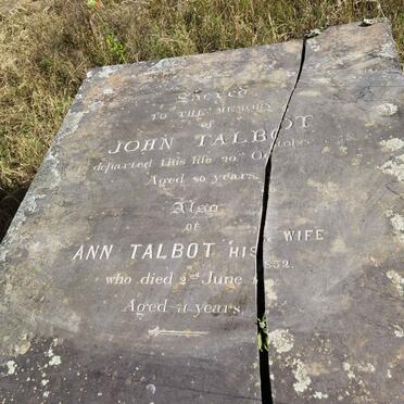 TALBOT John -1853 &amp; Ann -1852 _1