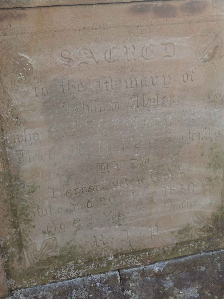 UPTON William -1850 :: UPTON Hannah Petrie -1839