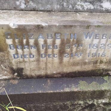WEBB Elizabeth 1829-1918