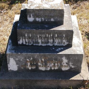 WRIGHT Frances Sophia -1878 :: WRIGHT William -1890