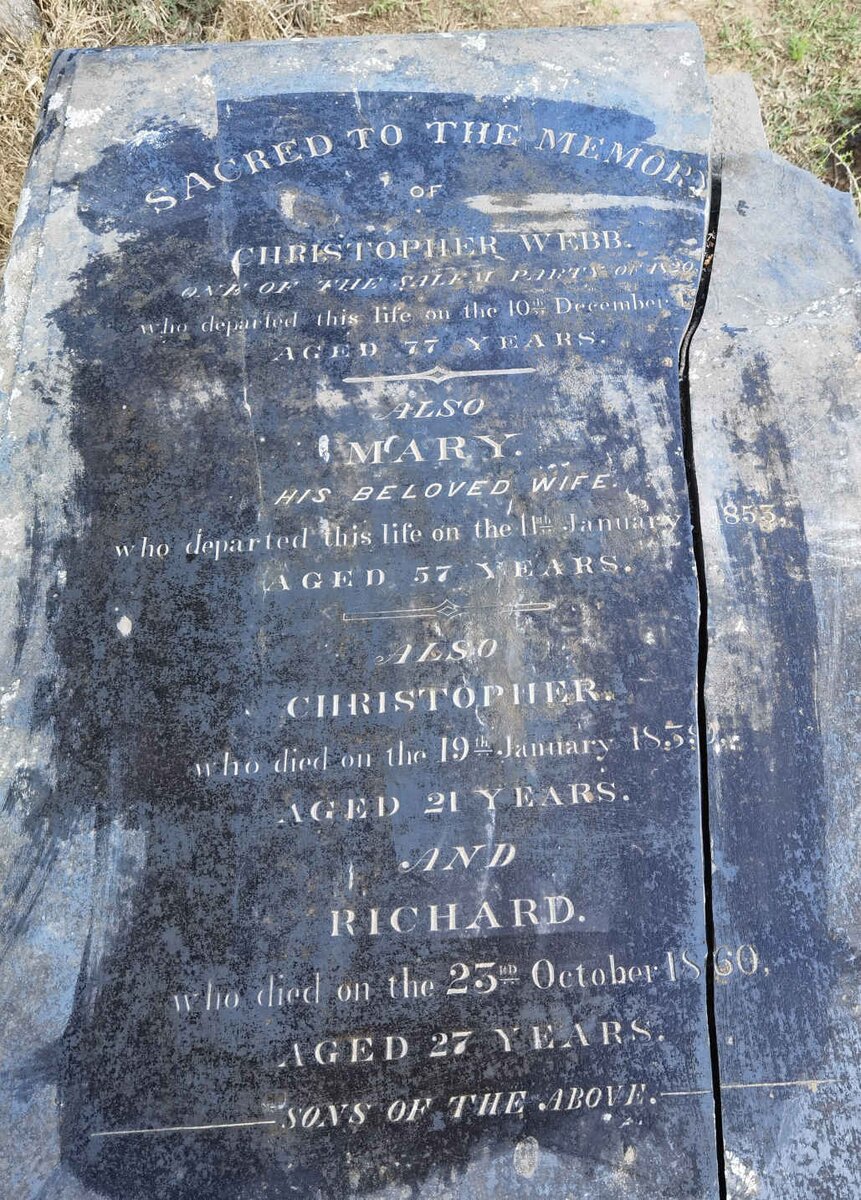 WEBB Christopher -1863 &amp; Mary -1853 :: WEBB Christopher -1839 :: WEBB Richard -1860