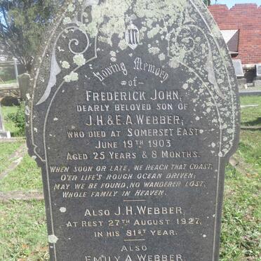 WEBBER J.H. -1927 &amp; Emily A. -1932 :: WEBBER Frederick John -1903