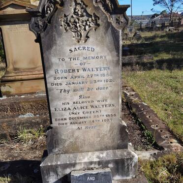 WALTERS Robert 1858-1920 &amp; Eliza Alice GREEN 1858-1927