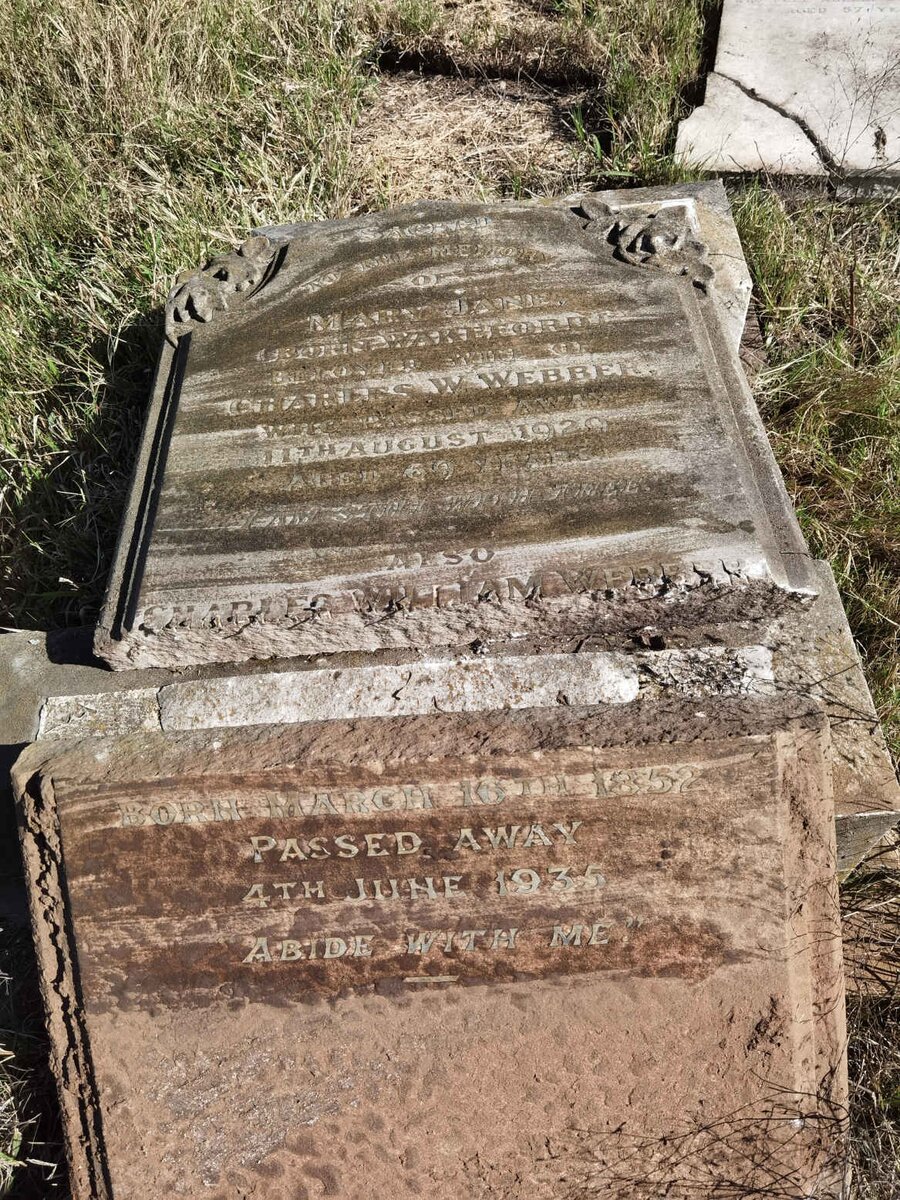 WEBBER Charles William 1852-1935 &amp; Mary Jane WAKEFORD -1920