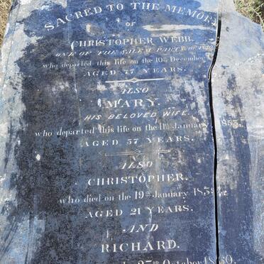 WEBB Christopher -1863 &amp; Mary -1853 :: WEBB Christopher -1839 :: WEBB Richard -1860